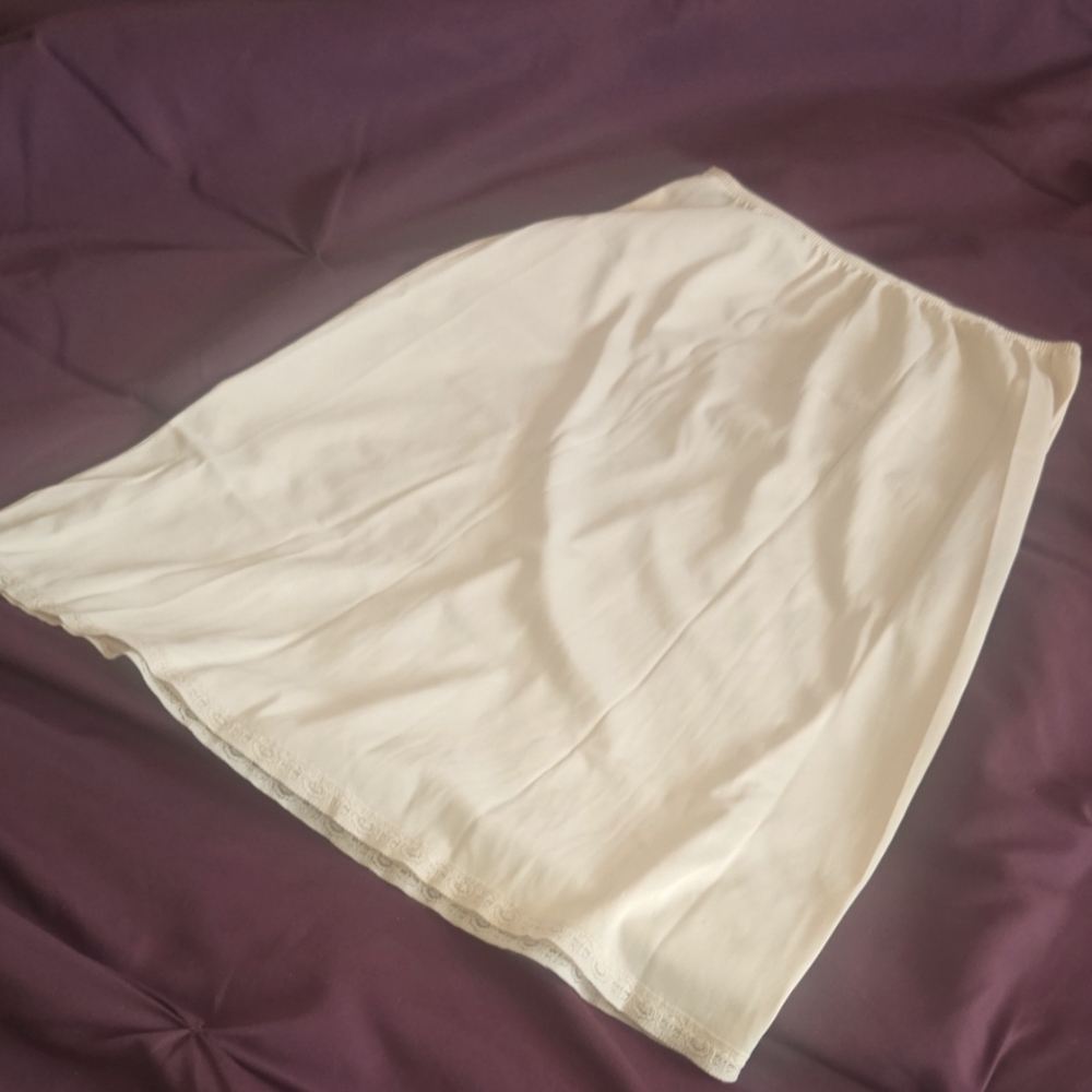 Elegant Cream Slip Skirt